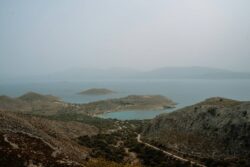 a large body of water surrounded by mountains